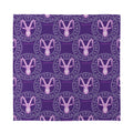 Purple Capricorn Zodiac Pattern Print Silk Bandana