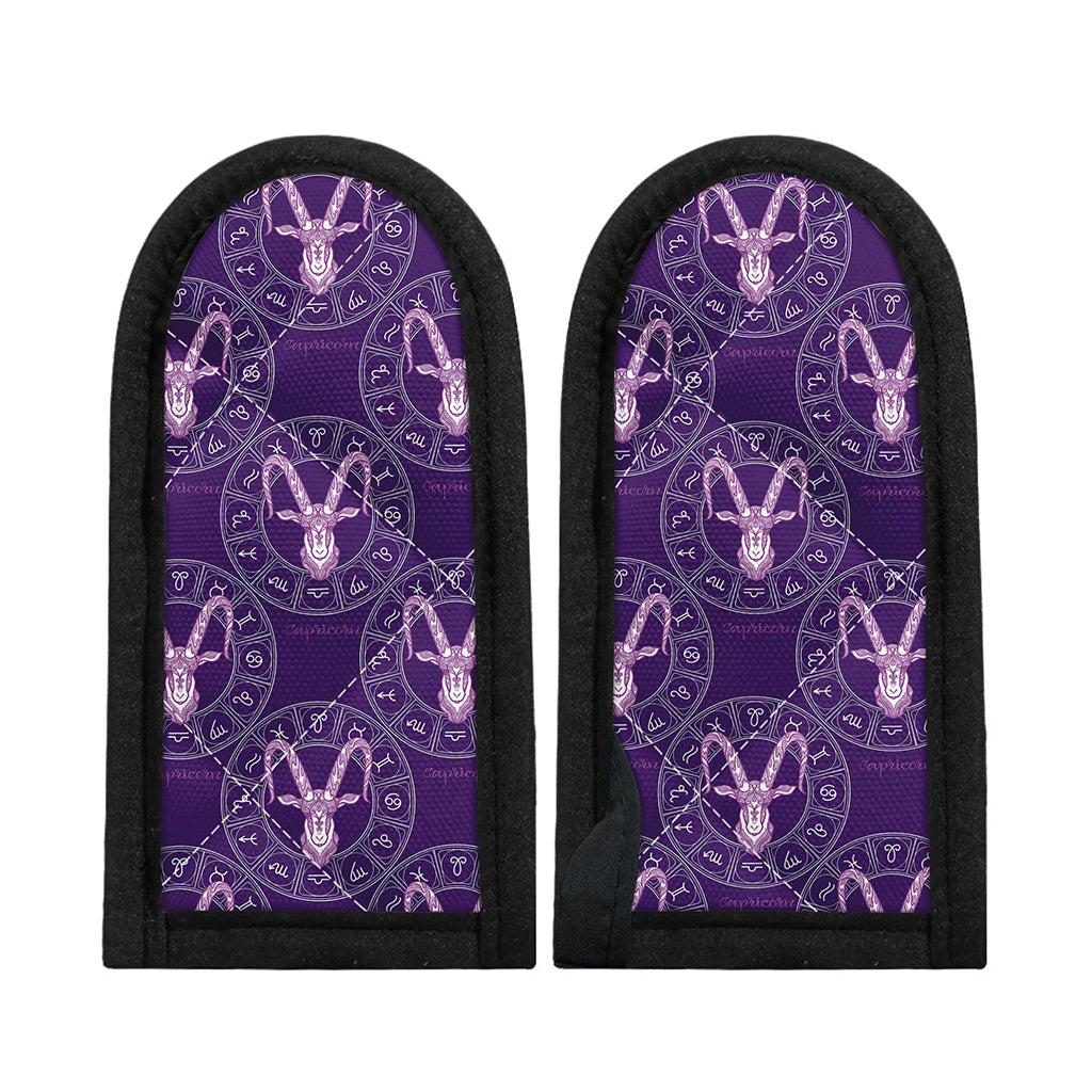 Purple Capricorn Zodiac Pattern Print Skillet Handle Cover