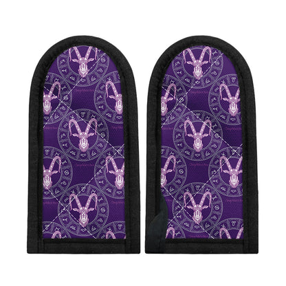 Purple Capricorn Zodiac Pattern Print Skillet Handle Cover