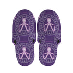 Purple Capricorn Zodiac Pattern Print Slippers