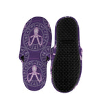 Purple Capricorn Zodiac Pattern Print Slippers