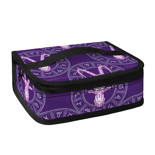 Purple Capricorn Zodiac Pattern Print Small Lunch Bag