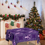 Purple Capricorn Zodiac Pattern Print Tablecloth