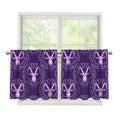 Purple Capricorn Zodiac Pattern Print Tier Curtains