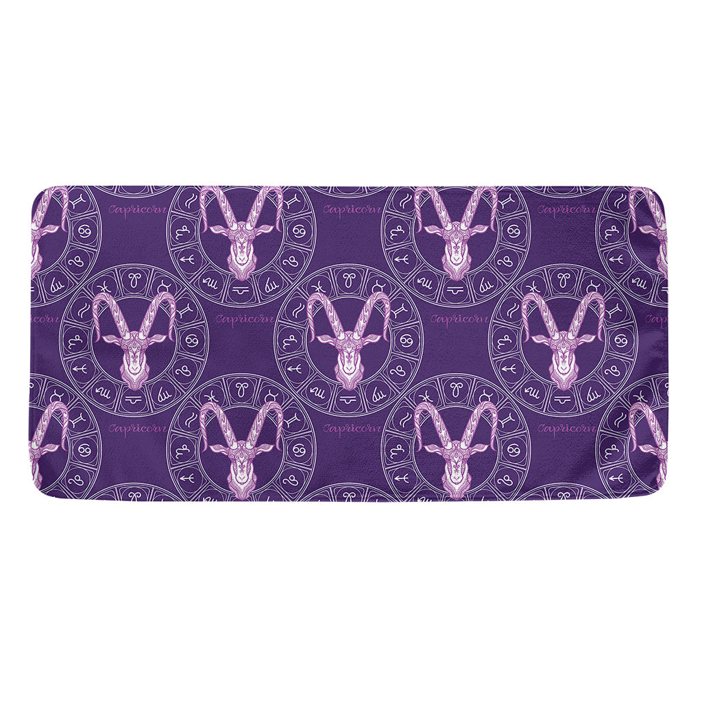 Purple Capricorn Zodiac Pattern Print Towel