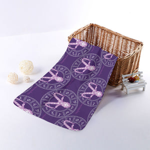 Purple Capricorn Zodiac Pattern Print Towel