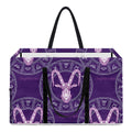 Purple Capricorn Zodiac Pattern Print Utility Tote Bag