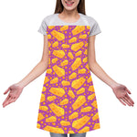 Purple Cheese And Holes Pattern Print Adjustable Apron