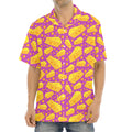Purple Cheese And Holes Pattern Print Aloha Shirt