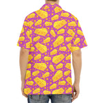 Purple Cheese And Holes Pattern Print Aloha Shirt