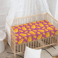 Purple Cheese And Holes Pattern Print Baby Crib Sheet