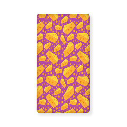 Purple Cheese And Holes Pattern Print Baby Crib Sheet