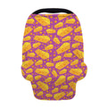Purple Cheese And Holes Pattern Print Baby Seat Cover