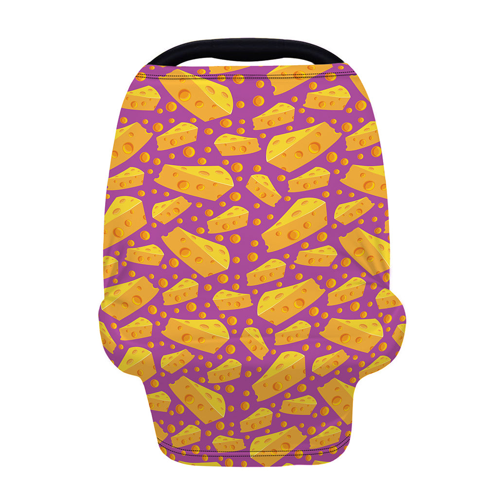 Purple Cheese And Holes Pattern Print Baby Seat Cover