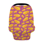 Purple Cheese And Holes Pattern Print Baby Seat Cover