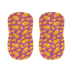 Purple Cheese And Holes Pattern Print Bar Stool Covers