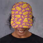 Purple Cheese And Holes Pattern Print Baseball Cap