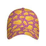 Purple Cheese And Holes Pattern Print Baseball Cap