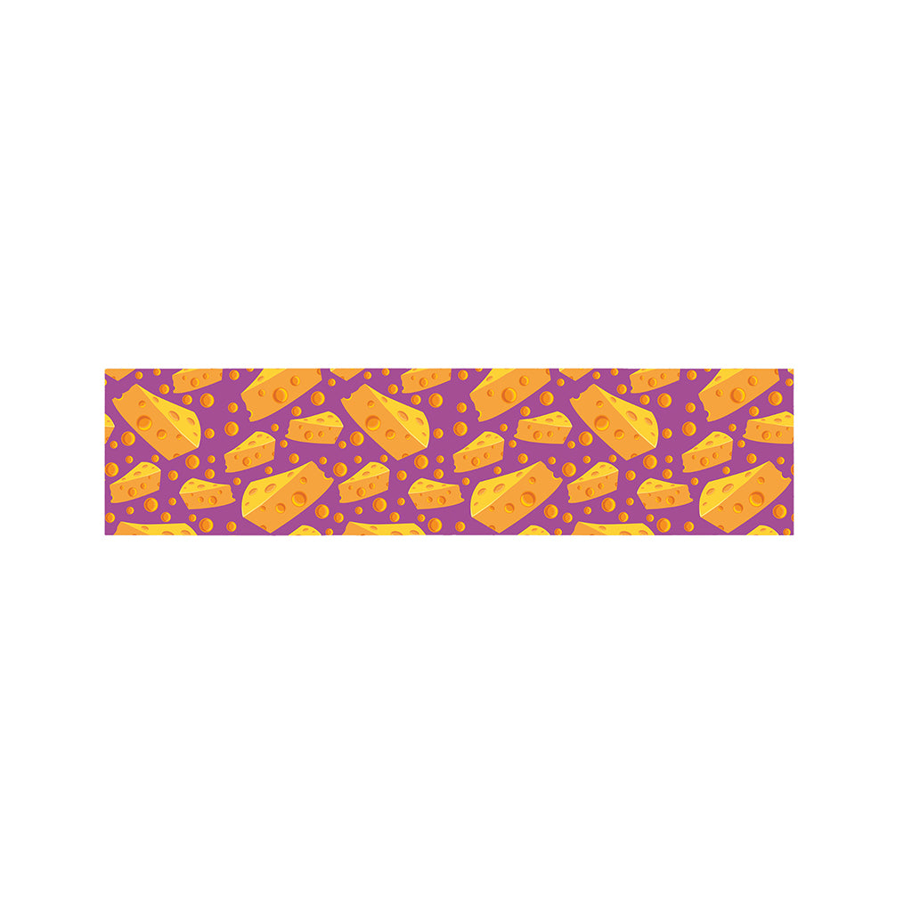 Purple Cheese And Holes Pattern Print Bed Runner