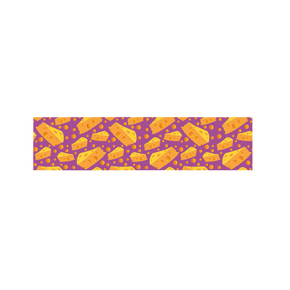 Purple Cheese And Holes Pattern Print Bed Runner