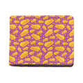 Purple Cheese And Holes Pattern Print Bifold Wallet