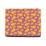 Purple Cheese And Holes Pattern Print Bifold Wallet