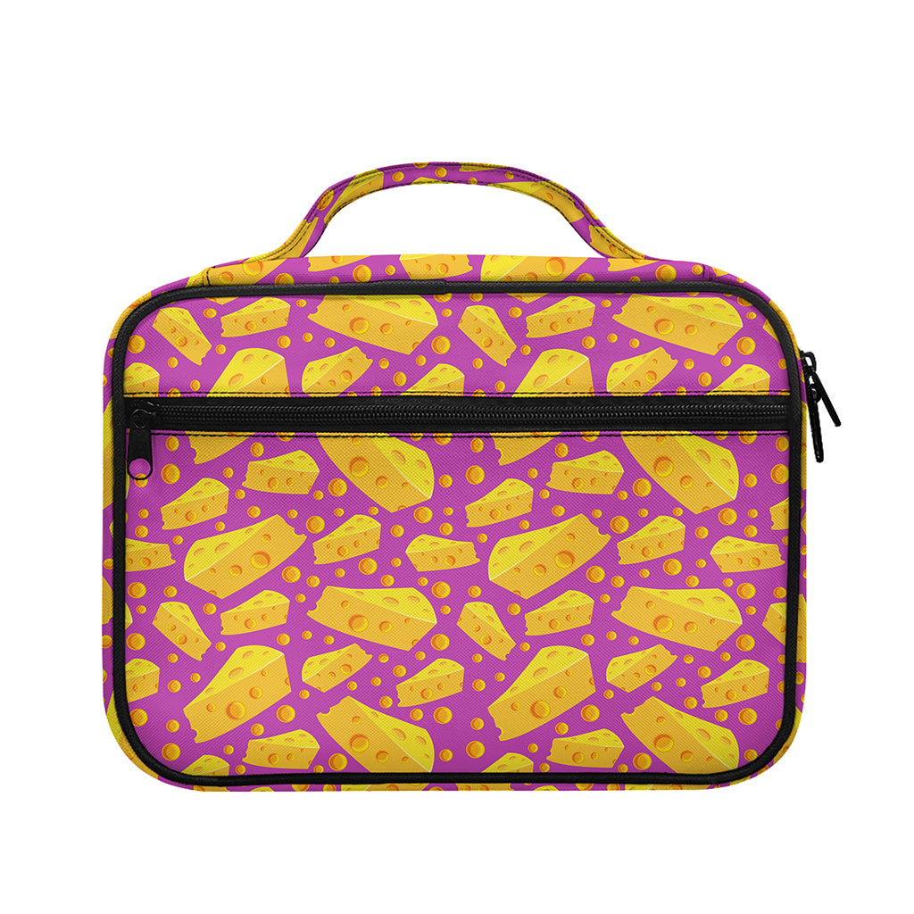 Purple Cheese And Holes Pattern Print Briefcase Bible Bag