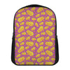 Purple Cheese And Holes Pattern Print Casual Backpack