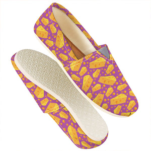 Purple Cheese And Holes Pattern Print Casual Shoes