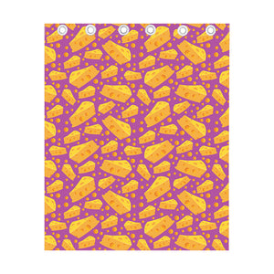 Purple Cheese And Holes Pattern Print Curtain