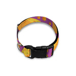 Purple Cheese And Holes Pattern Print Dog Collar