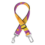 Purple Cheese And Holes Pattern Print Dog Seat Belt