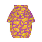 Purple Cheese And Holes Pattern Print Dog Zip Up Hoodie