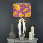 Purple Cheese And Holes Pattern Print Drum Lamp Shade