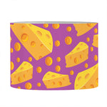 Purple Cheese And Holes Pattern Print Drum Lamp Shade