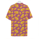 Purple Cheese And Holes Pattern Print Hawaiian Shirt
