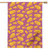 Purple Cheese And Holes Pattern Print House Flag