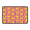 Purple Cheese And Holes Pattern Print Kitchen Mat