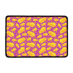 Purple Cheese And Holes Pattern Print Kitchen Mat
