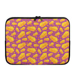 Purple Cheese And Holes Pattern Print Laptop Sleeve