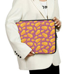 Purple Cheese And Holes Pattern Print Laptop Sleeve