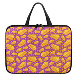 Purple Cheese And Holes Pattern Print Laptop Sleeve With Handle