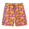 Purple Cheese And Holes Pattern Print Men's Swim Trunks