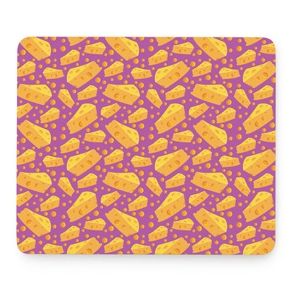 Purple Cheese And Holes Pattern Print Mouse Pad