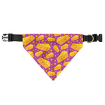 Purple Cheese And Holes Pattern Print Over The Collar Dog Bandana