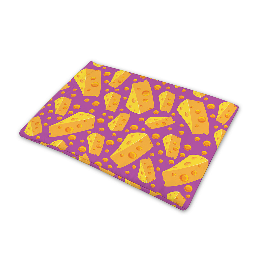 Purple Cheese And Holes Pattern Print Pet Cooling Mat Cover