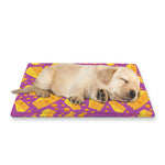 Purple Cheese And Holes Pattern Print Pet Cooling Mat Cover