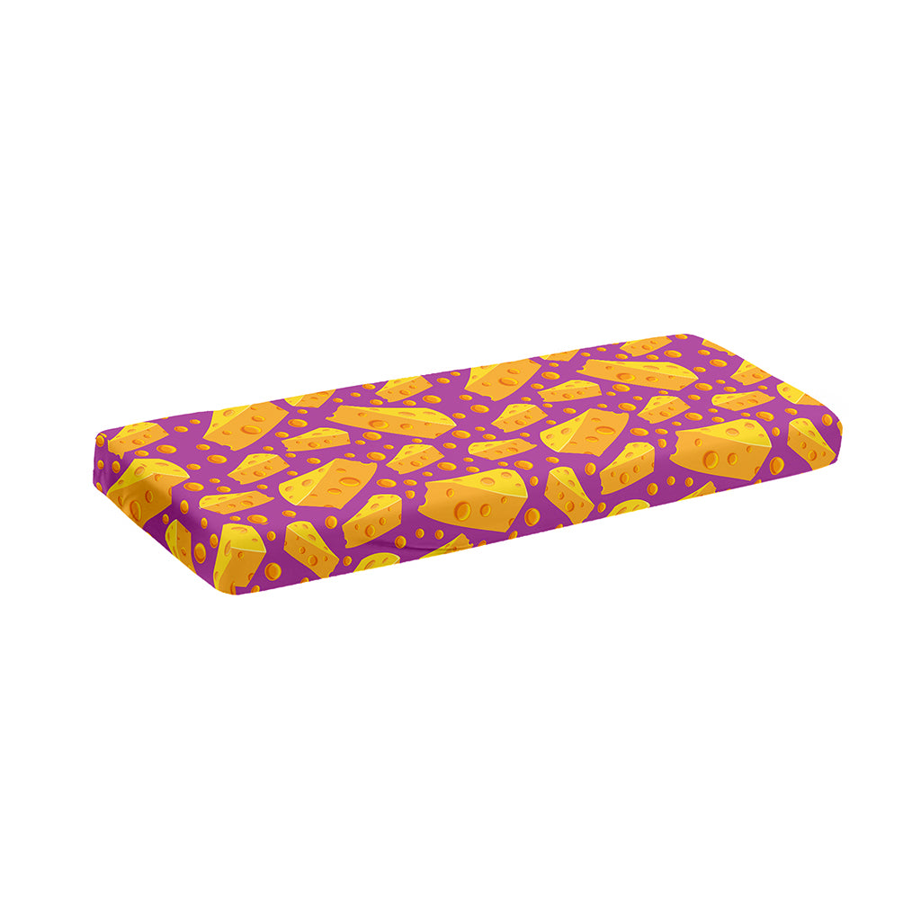 Purple Cheese And Holes Pattern Print Piano Keyboard Cover