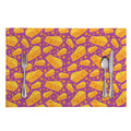Purple Cheese And Holes Pattern Print Placemat