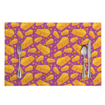 Purple Cheese And Holes Pattern Print Placemat